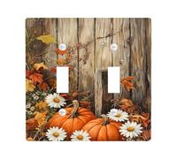 fall pumpkin switch cover plates autumn orange decorations for wall accents thermoplastic wall plates standard size double rocker