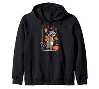 Fall Raccoon Pumpkin Pie Autumn Thanksgiving Zip Hoodie