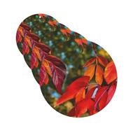 Fall Red Leaves And Fruits Car Air Fresheners 4 Pcs Funny Hanging Car Air Fresheners Cute Long Lasting Scented Mirror Hanging Decoration Ornaments Gift For Men Women Round Shape