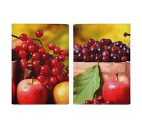 Fall Red Leaves And Fruits Passport Holder, ID Card Protector Case Passport Holder with Slot Passports Travel Wallet Document Cover for Women And Men