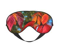 Fall Red Leaves and Fruits Print Lightweight Sleep Mask Breathable Light-Blocking Travel Yoga Outdoor Adventures