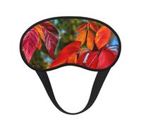 Fall Red Leaves and Fruits Print Sleep Mask for Side Sleepers Cute Blackout Eye Mask Shades Cover for Home or Travel
