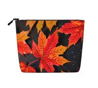 Fall Red Leaves Versatile Travel Toiletry Bag Makeup Bag, Perfect for Daily Use and Business Trips