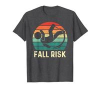 Fall Risk Balance Issues Man Women and Kids Funny Fall Risk T-Shirt, Men, Dark Heather Grey, X-Large