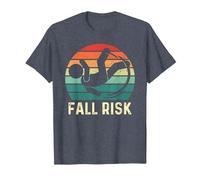 Fall Risk Balance Issues Man Women and Kids Funny Fall Risk T-Shirt, Men, Heather Blue, Large