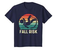 Fall Risk Balance Issues Man Women and Kids Funny Fall Risk T-Shirt, Youth, Navy Blue, Small