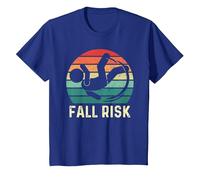 Fall Risk Balance Issues Man Women and Kids Funny Fall Risk T-Shirt, Youth, Royal Blue, Large