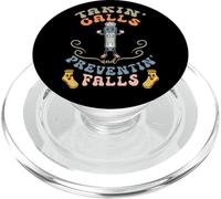 Fall Risk Nurse Takin Calls Preventin Falls Socks Nursing PopSockets PopGrip for MagSafe