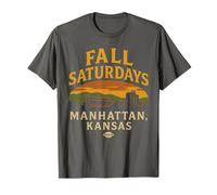 Fall Saturdays Shirt Manhattan KS Stadium Autumn Scene T-Shirt