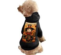 Fall Scarecrow Pumpkins Sumflower Dog Hoodie Shirts Pet Clothes for Small Puppy Cat Costume S