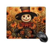 Fall Scarecrow Pumpkins Sumflower Mouse Mat Pad Small Gaming Mousepad Desktop Mousemat 18 * 22cm