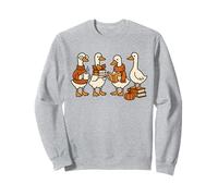 Fall Season Goose Cozy Coffee Books Warm Autumn Scarf Geese Sweatshirt