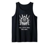 Fall seven times, rise eight. Battle Proverb Ninja Helmet Tank Top