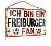 Fall Signs For Front Porch Freiburg Football Fan Sign With Soccer Balls Wooded Hello Winter Sign Outdoor Decorations For Patio(23X35CM)
