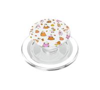 Fall Silly Goose Cozy Autumn Doodles Pattern Pumpkin Leaves PopSockets PopGrip for MagSafe