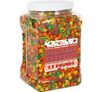 Fall Sprinkles Bulk - 1.7 LB Bulk - Dessert Topping - Leaf Confetti - Autumn Leaves - Thanksgiving Seasonal - Red, Yellow, Brown, Orange & Green - Great for Cooking, Baking & Decorating