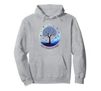 Fall State of Mind Autumn Tree Landscape Art Pullover Hoodie, Adult Unisex, Heather Grey, M