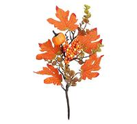 Fall Stems Artificial Maple Leaves Pumpkin Berry Branches Fall Floral Picks for Home Kitchen Thanksgiving Arrangement Centerpiece Autumns Decoration (A)