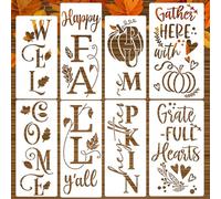 Fall Stencils for Painting on Wood Happy Fall Y’All Stencil Reusable Hey There Pumpkin Stencils for Porch Sign
