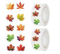 Fall Stickers Cartoon Adhesive Seals Decal Roll Autumn Thanksgiving
