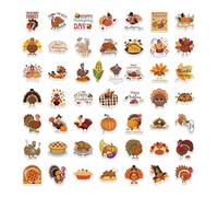 Fall Stickers for Kids Turkey Waterproof Autumn Pumpkin Decor