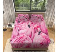 Fall Super King Fitted Sheet Flamingo Feathers Printed Bed Sheets 30 cm Deep Fitted Sheets Pink Soft Microfiber Bedding 180 x 200 cm (71 x 79 in) for adults Halloween House Decor Bedding
