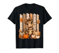 Fall T Rex Cozy Season Girly Coquette Thankful Thanksgiving T-Shirt