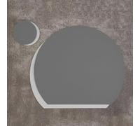 Fall Table Placemats Set of 2, Place Mat Decor 15x13 Inch Reversible Bicolor Solid Color with Coasters PU Leather Dark Grey Light Grey