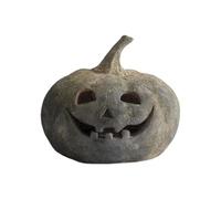 Fall Terracotta Pumpkin Lantern Ornament - Handmade Pumpkin Jack O' Lantern Outdoor Indoor - Cute Halloween Autumn Farmhouse Table Festival Decoration for Home Porch Mantel Room Halloween Decor (A3)