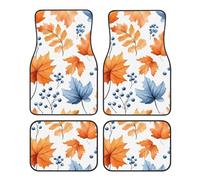 Fall Thanksgiving Car Mats 4 Pieces Autumn Harvest Universal Floor Car Mats Non-Slip Vehicle Carpet for SUV Van Truck Sedan