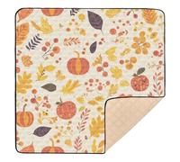 Fall Thanksgiving Large Non-Slip Baby Activity Play Mat for Floor Water Resistant Infant Play Mat for Babies Infants Toddlers, 50'' x 50''