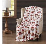 Fall Throw Blanket: Apple Spice and Everything Nice Soft Fleece Oversized 70" inches x 50" inches