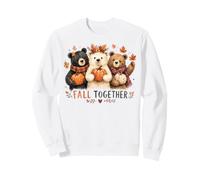 Fall Together Cute Bears Pumpkin Autumn Woodland Family Sweatshirt