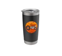 Fall Tractor Farmer Autumn Harvest Thanksgiving Stainless Steel Insulated Tumbler