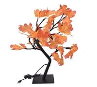 Fall Tree LED with 24 Warm White Lights, USB Powered Thanksgiving Decoration Tree, Romantic Glow Light Up Centerpiece for Home Office Holiday Festive Display