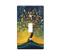 fall tree switch cover plates colorful leaves seasonal home decor thermoplastic wall plates standard size