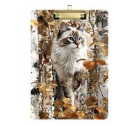 Fall Trees Forests Cat 3D A4 Cool clipboards Hard Board for Soccer Truck Driver Size 9 x 12