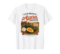 Fall Vermont Acorn Squash Autumn Farm Produce Value Graphic T-Shirt, Men, White, XL