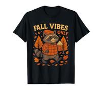 Fall Vibes Only Cute Raccoon Autumn Thanksgiving T-Shirt