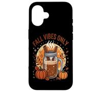 Fall Vibes Only Pumpkin Spice Latte Autumn Cozy Case for iPhone 16