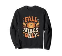 Fall Vibes Only Retro Pumpkin Autumn Aesthetic Sweatshirt