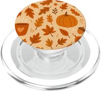 Fall Vibes Pumpkin Aesthetic Cute Autumn Leaves Halloween PopSockets PopGrip for MagSafe