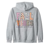 Fall Vibes Shirt Pumpkin Spice Autumn Outfit Thanksgiving Zip Hoodie