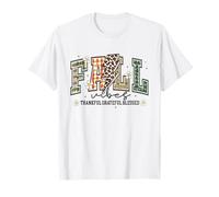 Fall Vibes Thankful Grateful Blessed Thanksgiving Autumn T-Shirt