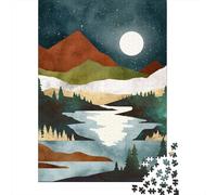 Fall Vista 1000-Piece Puzzle for Adults, 38x26cm/1000pcs; A Weekend Activity at Your Own Pace; White Pieces with A Smooth Surface