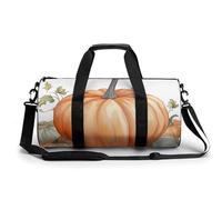 Fall Watercolor Pumpkins Gym Bag for Men Women, Sturdy Oxford Cloth Travel Bags with Removable Shoulder Strap, Waterproof Duffel Bag for Fitness, Travel, Yoga