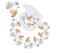 Fall Watercolor Pumpkins Print Guitar Picks 12 Pack Guitar Plectrums with Storage Box Bass Picks For Acoustic Guitar Bass Electric Ukulele Includes 0.46mm, 0.71mm, 0.96mm