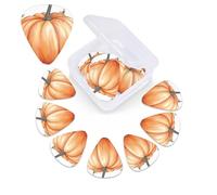 Fall Watercolor Pumpkins Print Guitar Picks 12 Pack Guitar Plectrums with Storage Box Bass Picks For Acoustic Guitar Bass Electric Ukulele Includes 0.46mm, 0.71mm, 0.96mm