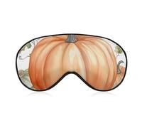 Fall Watercolor Pumpkins Sleep Mask Soft Comfortable Eye Mask with Adjustable Strap Eye Cover Eye Shade for Men Women Work Travel