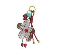 Fall Winter Theme Horse Keychain Ornament Adorned with plush balls and flowers. Made for artistic gifts. This is a retro keychain, フリーサイズ